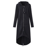 Drawstring Irregular Long Jacket