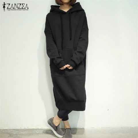Simple Long Hoodie Sweatshirt
