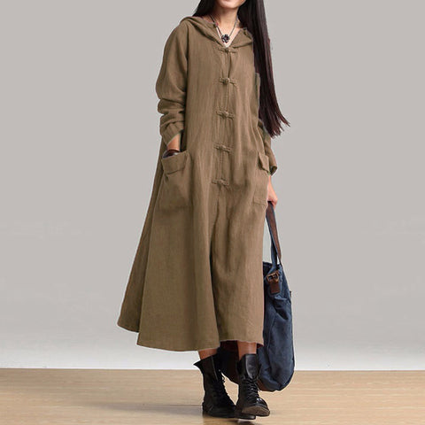 Casual Loose Long Cotton Dress