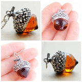 Acorn Charm Pendant Necklace