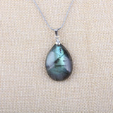 Natural Irregular Labradorite Moonstone Pendant