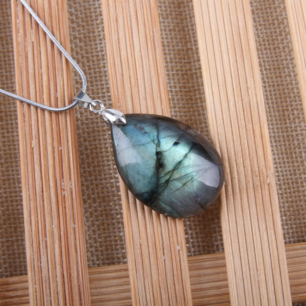 Natural Irregular Labradorite Moonstone Pendant