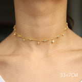 Classic Moon Star Charm Necklace