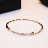 Believe in Yourself Rose Gold Plated Bracelet