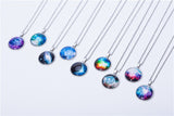 Nebula Space Glass Cabochon Necklace