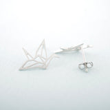 Wild Origami Crane Stud Earrings