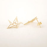 Wild Origami Crane Stud Earrings