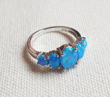Blue Fire Opal Ring