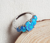 Blue Fire Opal Ring