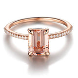Rose Gold Filled White Crystal Ring