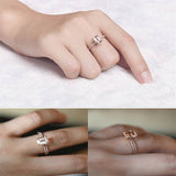 Rose Gold Filled White Crystal Ring