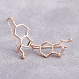 Serotonin Molecule Stud Earrings