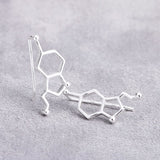 Serotonin Molecule Stud Earrings