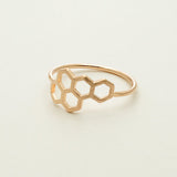Save The Bees - Honeycomb Bee Ring