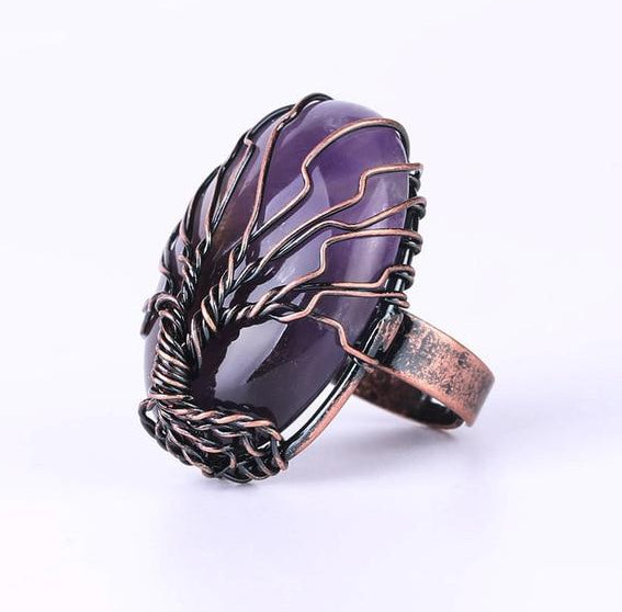 Tree of Life Natural Stone Ring