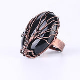 Tree of Life Natural Stone Ring