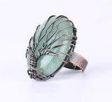 Tree of Life Natural Stone Ring