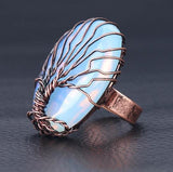 Tree of Life Natural Stone Ring