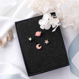 Planet Star Moon Rocket Stud Earrings