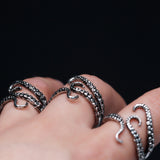 Titanium Steel Deep Sea Octopus Tentacles Ring
