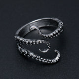 Titanium Steel Deep Sea Octopus Tentacles Ring