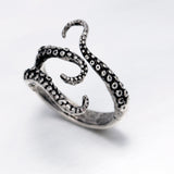 Titanium Steel Deep Sea Octopus Tentacles Ring