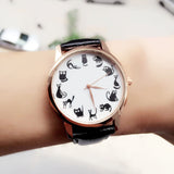 Cat Time PU Leather Quartz WristWatch