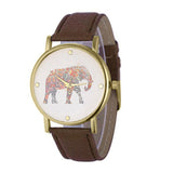 Casual Elephant Pattern Watch