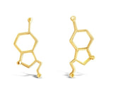 Serotonin Molecule Stud Earrings