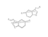 Serotonin Molecule Stud Earrings