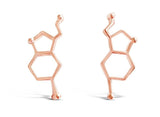 Serotonin Molecule Stud Earrings