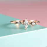 Marquise Cut Three Stone Ring
