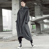 Irregular Asymmetric Boyfriend Long Coat