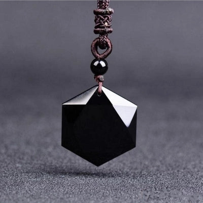 Natural Galaxy Obsidian Necklace