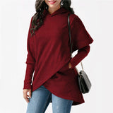 Asymmetric Pullover Hoodie Sweatshirt