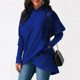 Asymmetric Pullover Hoodie Sweatshirt
