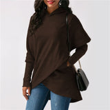 Asymmetric Pullover Hoodie Sweatshirt
