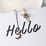 Rhinestone Star Moon Stud Earrings