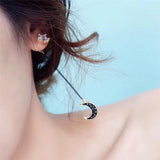 Rhinestone Star Moon Stud Earrings