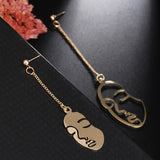 Abstract Hollow Out Face Drop Earrings