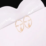 Abstract Hollow Out Face Drop Earrings