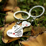 Matching Pair I love You Keychain