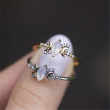 Vintage White Fire Opal Ring