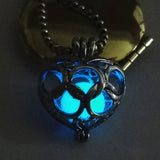 Heart Shaped Hollow Fluorescent Necklace