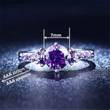 Purple Amethyst Silver Ring