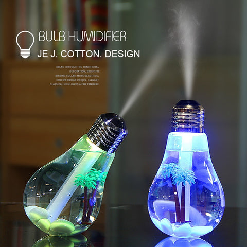 400ml LED Lamp Bulb Air Ultrasonic Humidifier