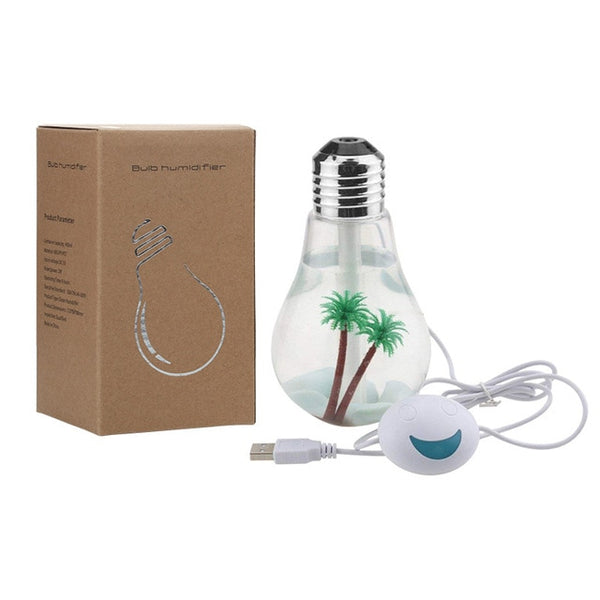 400ml LED Lamp Bulb Air Ultrasonic Humidifier