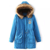 Long Fur Collar Parkas - Cotton Outwear