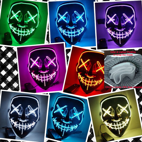 LED Light Up Halloween Mask