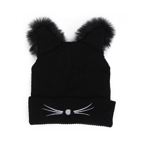 Lovely Cat Knitted Beanie
